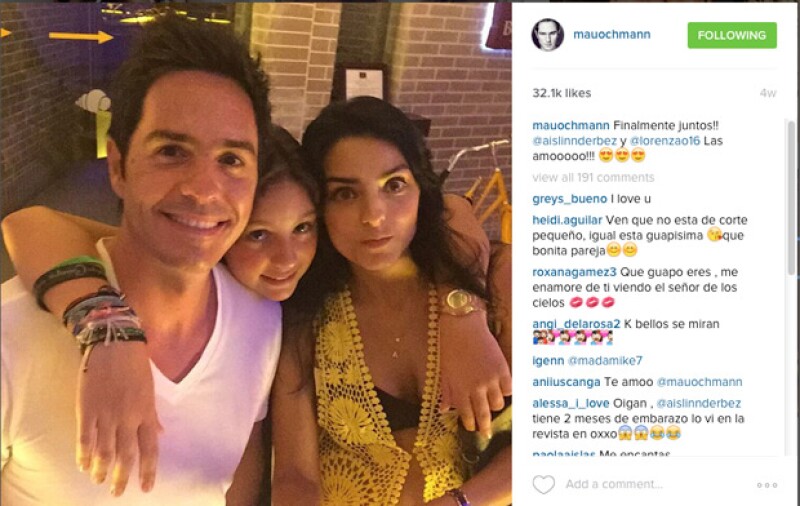 La relación entre Lorenza y Aislinn es estupenda, Mauricio mismo lo ha revelado.