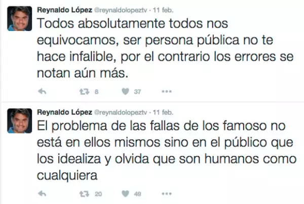Estos fueron los tuits que comenzó a publicar el productor de Hoy.