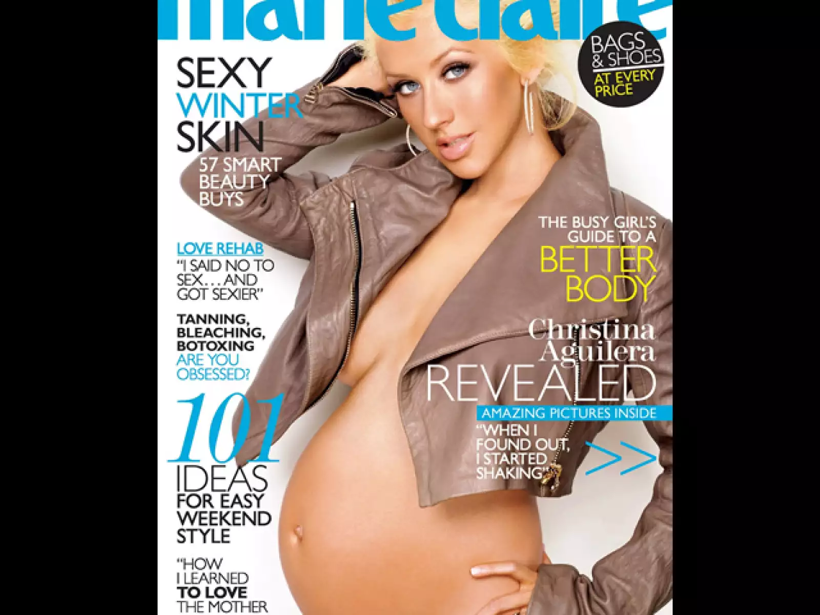 Christina Aguilera posó para Marie Claire en 2007.