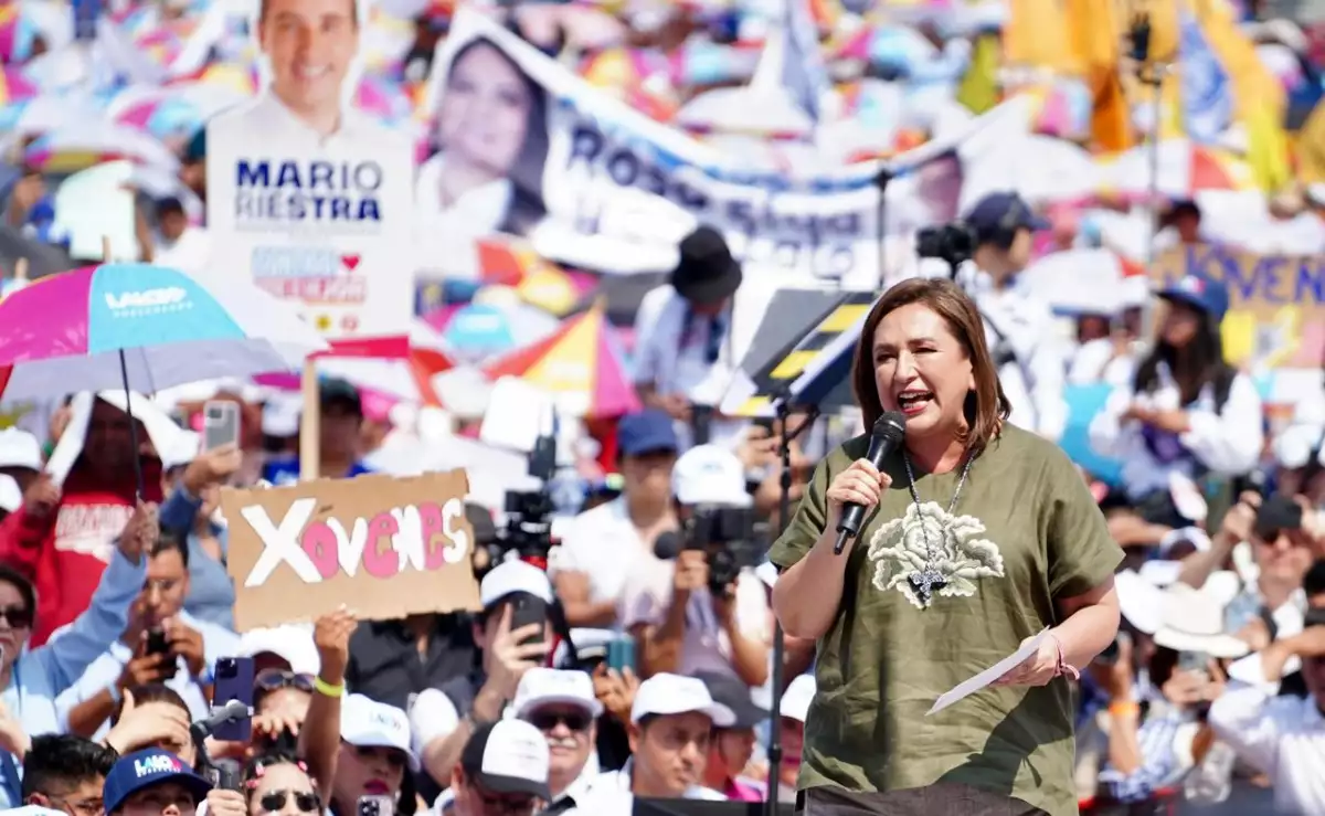 Xóchitl Gálvez, candidata presidencial del PAN, PRI, PRD, en Puebla