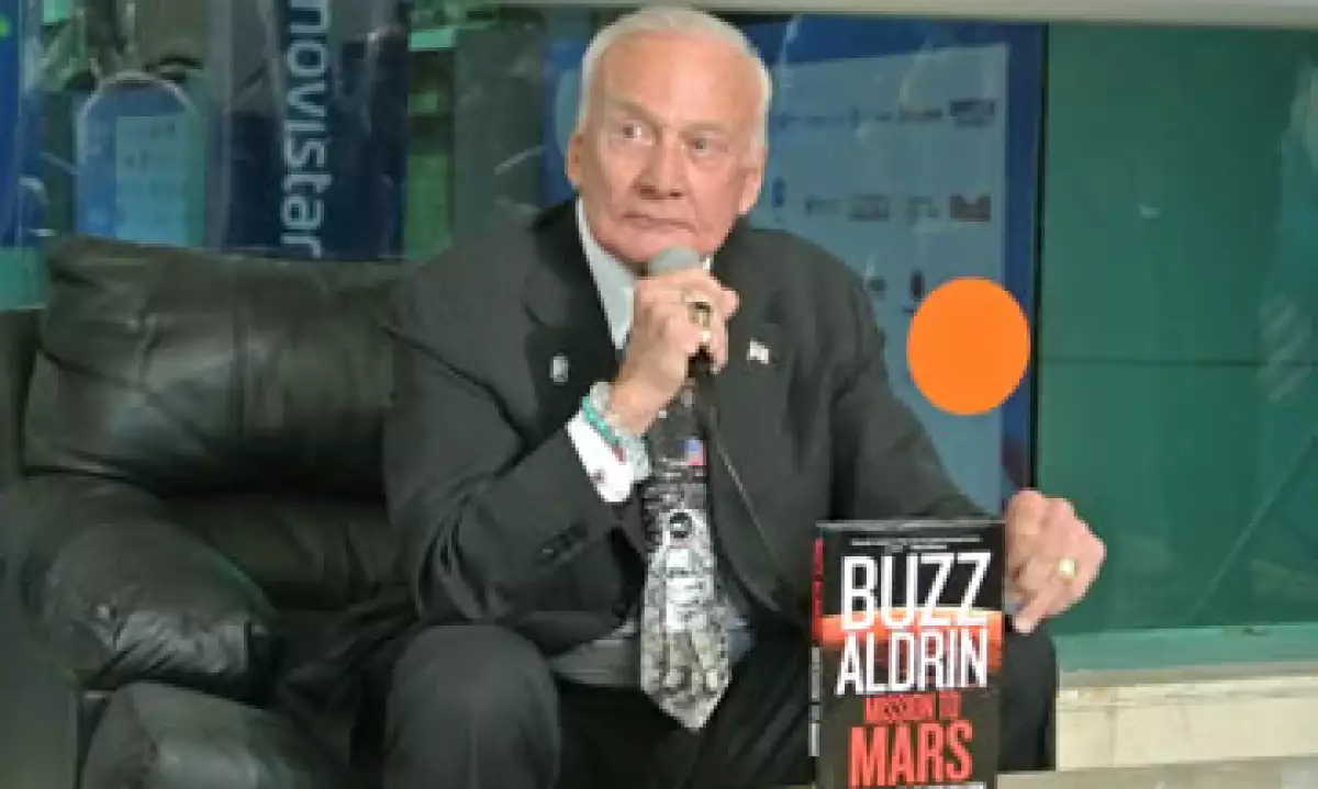 Buzz Aldrin fue el segundo hombre en pisar la luna en 1969. (Foto: Francisco Rubio)