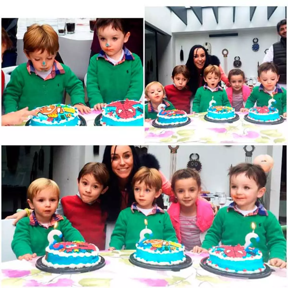 Muy felices pasaron el domingo soplándole a sus velitas y mordiendo su pastel.