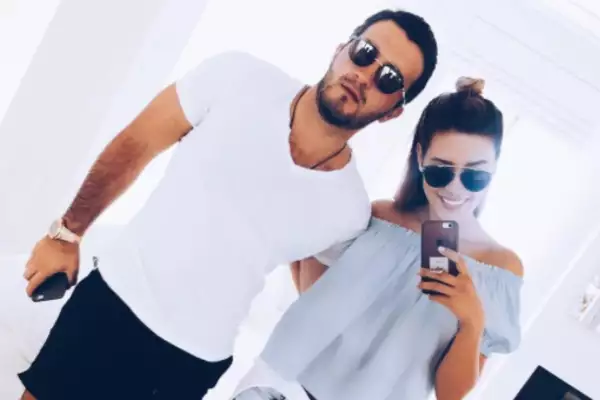 Michelle Salas con su novio Danilo Díaz Granados.