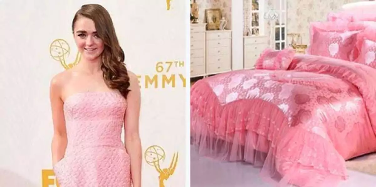 La protagonista de Game of Thrones causó sensación con su look total pink.