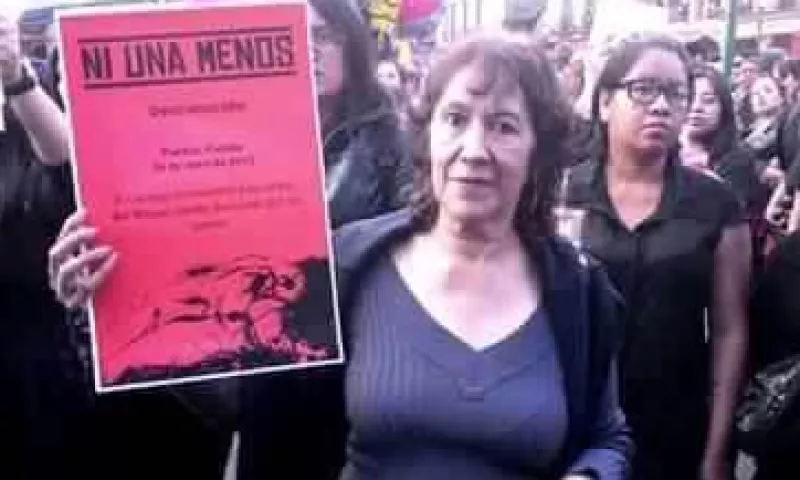 Familiares de víctimas y organizaciones defensores piden declarar alerta de género en Puebla. (Foto: Elvia Cruz/CNNExpansión)