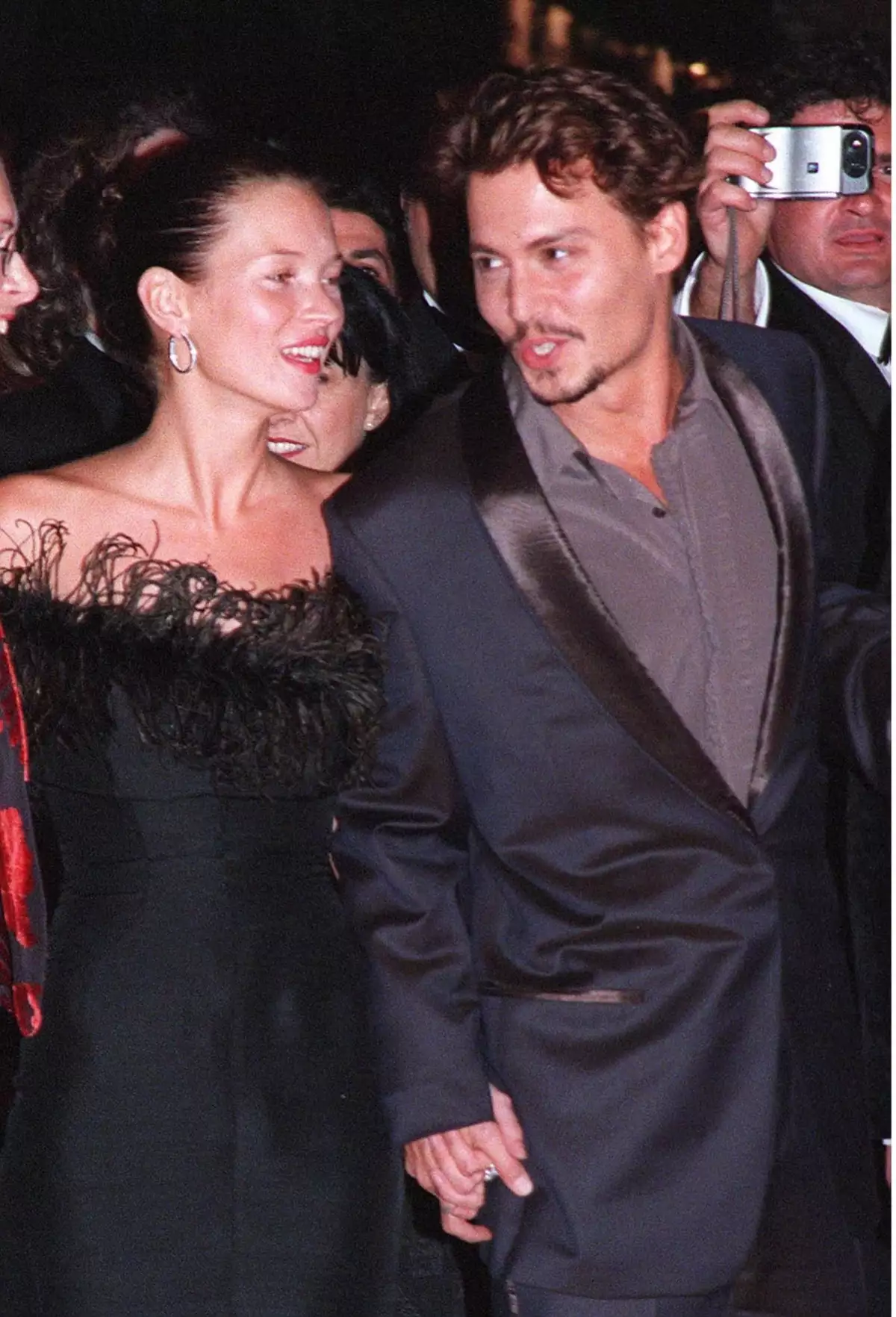 15may98:,Actor,Johnny,Depp,&,Supermodel,Girlfriend,Kate,Moss,At