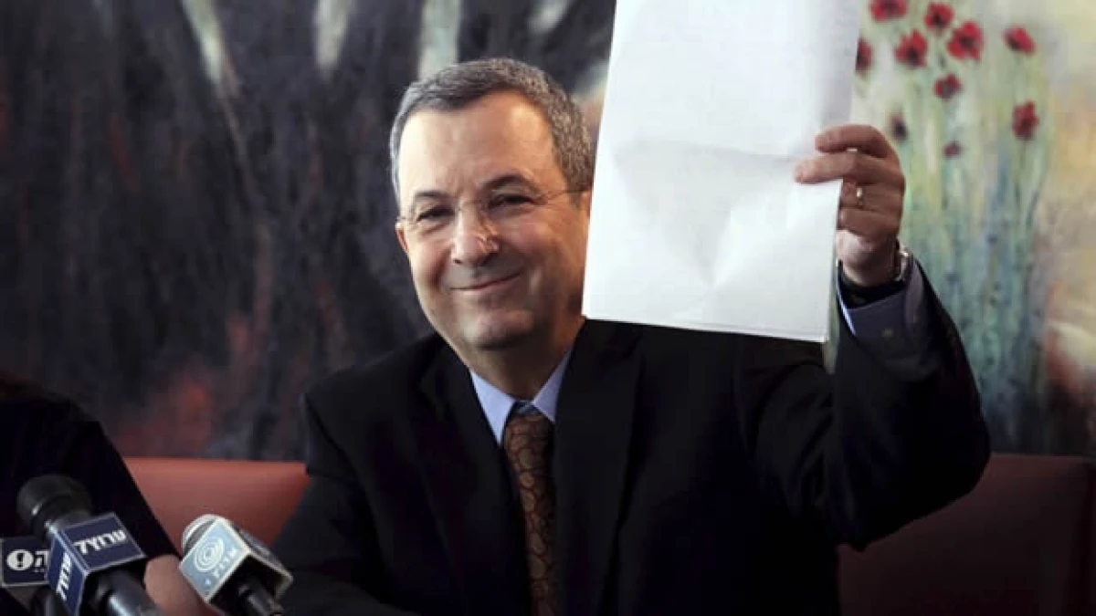 Ministro Defensa Ehud Barak