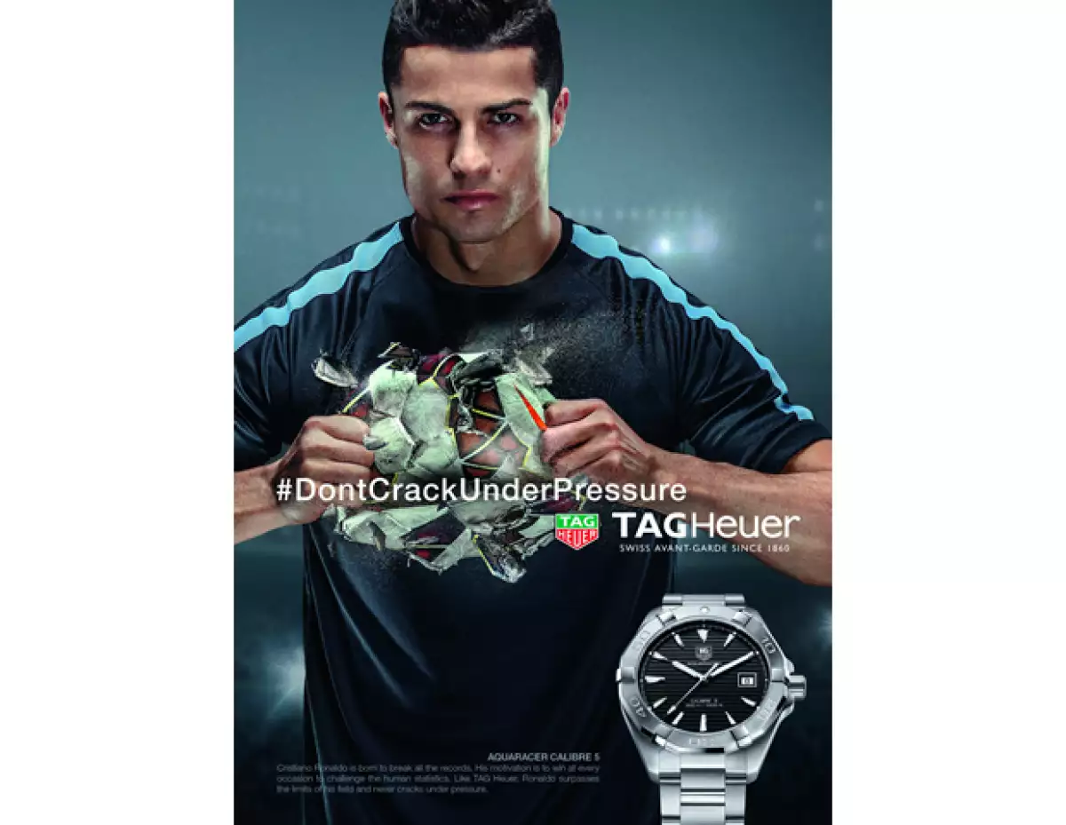 La casa relojera elige al tres veces ganador del Balón de Oro como imagen de la campaña #DontCrackUnderPressure. Además, crean un reloj en conjunto.