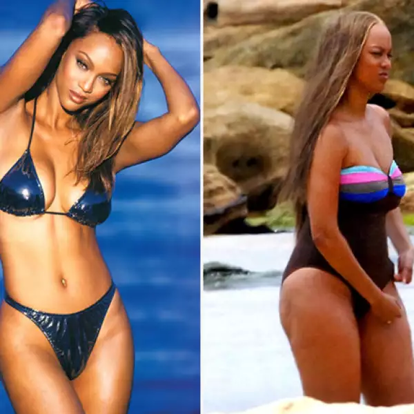 Tyra Banks fue la primera mujer afroamericana en aparecer en la portada de Sports Illustrated, hoy aparece en la portada de revistas de chismes donde es duramente críticada por su descuidada figura.