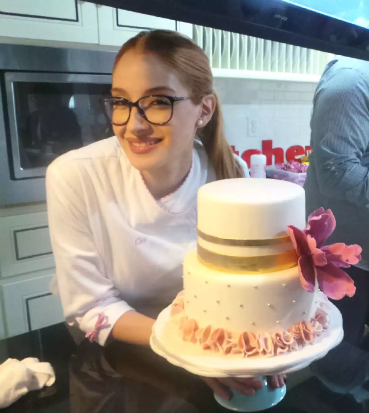 El resultado fue un delicioso pastel de vainilla y chocolate con cobertura de fondant.