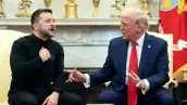 El presidente de Estados Unidos, Donald Trump, y el presidente de Ucrania, Volodymyr Zelensky, se reúnen en el Despacho Oval de la Casa Blanca en Washington, DC, el 28 de febrero de 2025.