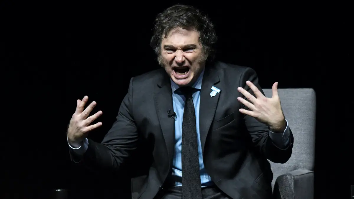 El presidente argentino Javier Milei presenta el presupuesto para el año fiscal 2025, en el Congreso Nacional en Buenos Aires, Argentina, el 15 de septiembre de 2024.