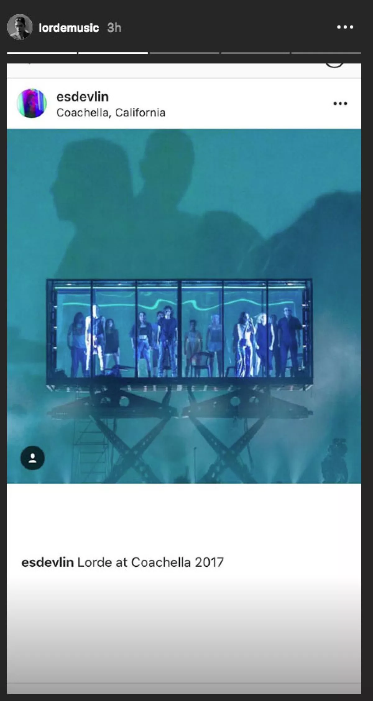 Instagram stories de Lorde
