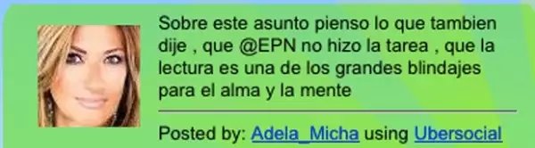 Micha siguió en lo dicho sobre que leer no es garantía de tener a un buen gobernador.