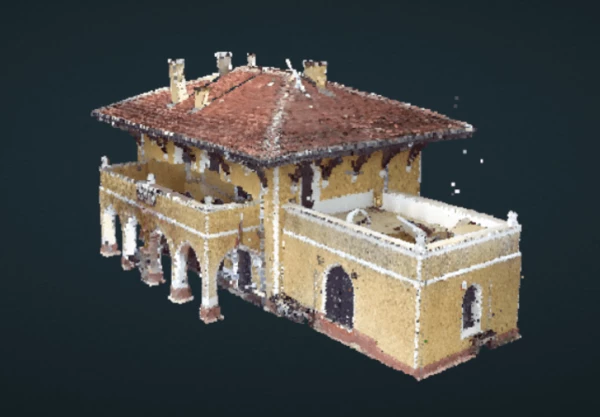 Visualización 3D de la estación de tren de Durak.