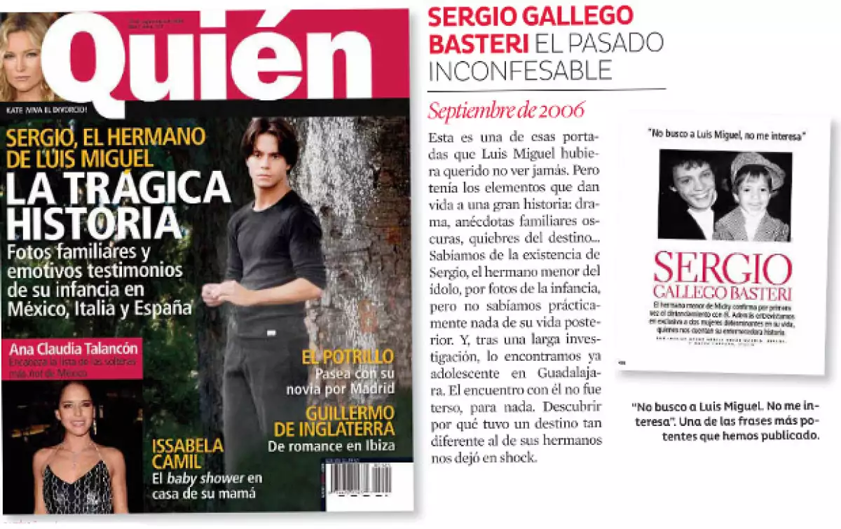 Sergio Gallego no vivía con las mismas comodidades que sus hermanos.