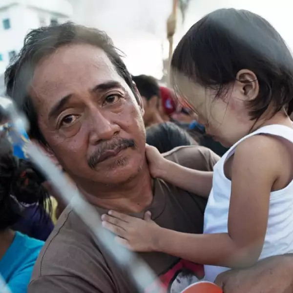 escena tras el paso del tifon haiyan