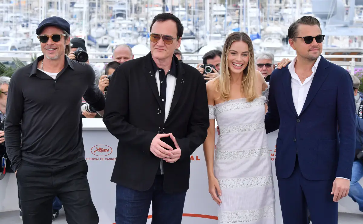 El elenco de Once upon a time in Hollywood en la presentación del filme en el Festival de Cannes. 