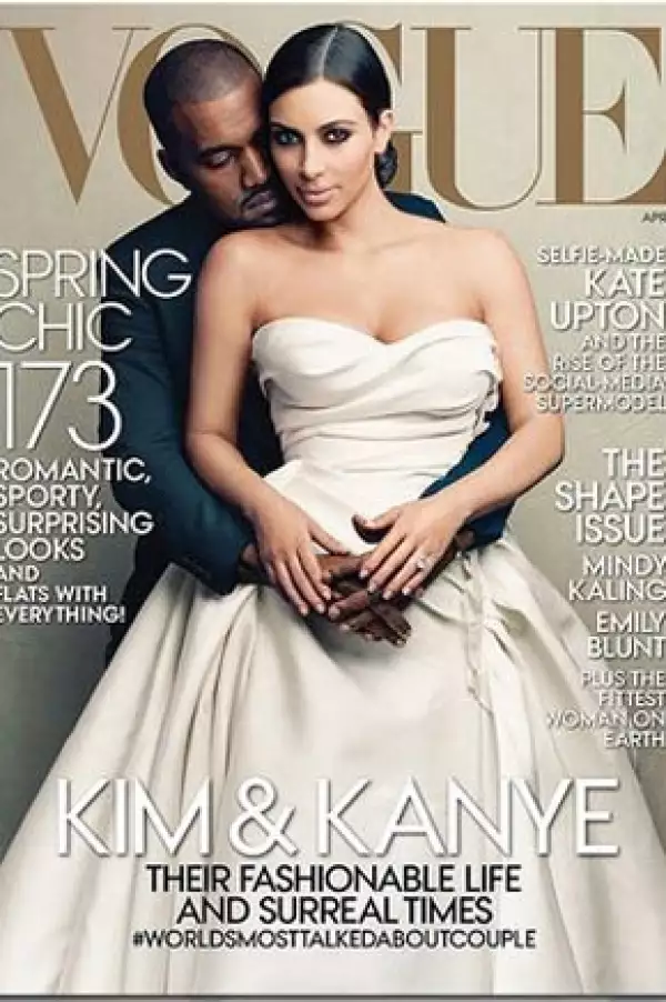 Pese a las críticas, Ana Wintour eligió a Kim y Kanye para protagonizar la portada de abril