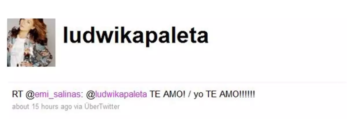 Ludwika Paleta le respondió de la misma manera: yo TE AMO.