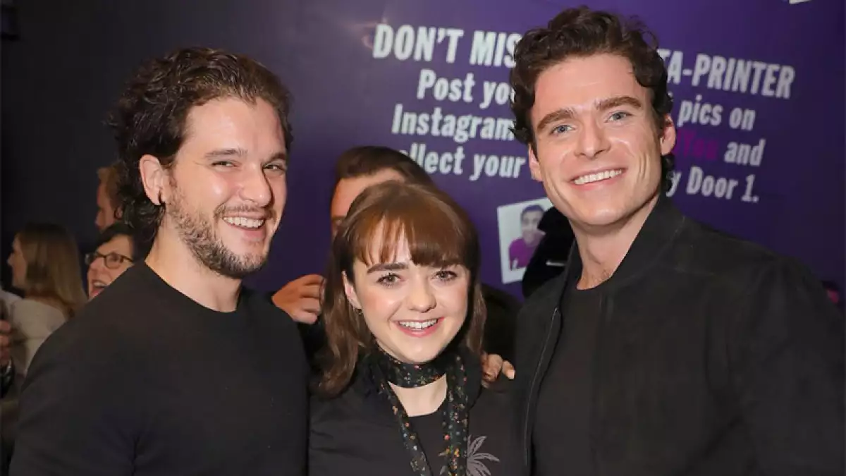 Kit Harington, Maisie Williams y Richard Madden, Londres 2018