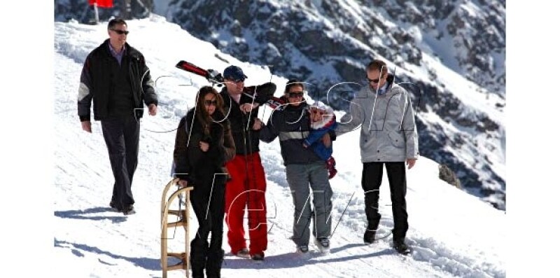 Kate aprovechó su viaje a Suiza para visitar las pistas de esquí en los Alpes suizos.
