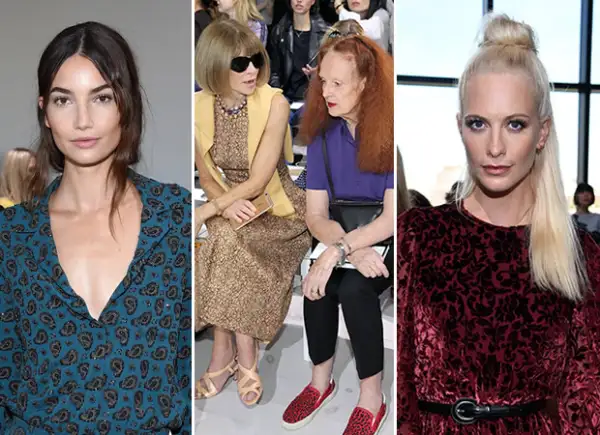 Lily Aldridge, Anna Wintour con Grace Coddington y Poppy Delevingne estuvieron presentes.