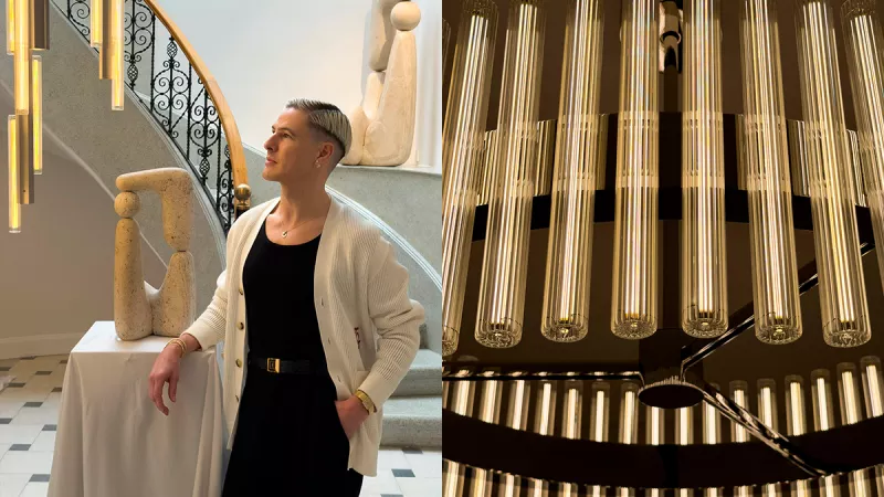 Lee Broom en el showroom de Diez Company