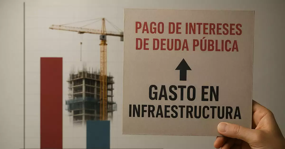 El pago de intereses de la deuda pública supera al gasto en infraestructura por primera vez desde que hay registro