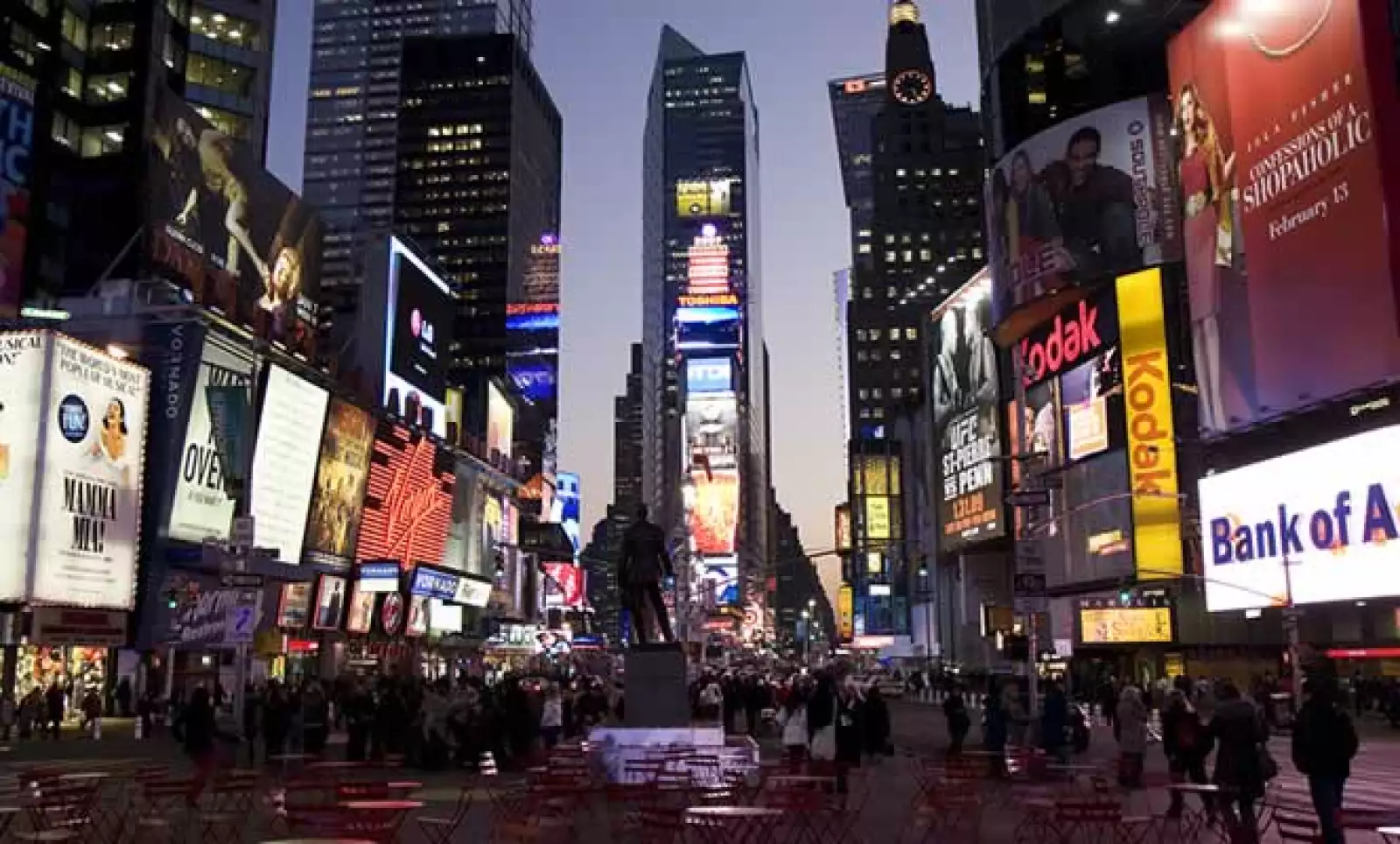 Times Square es un símbolo de la cultura estadounidense.