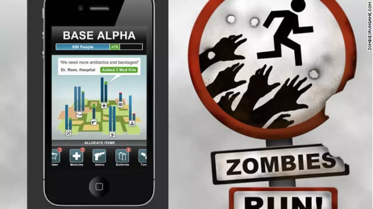 Zombies, Run! convierte el ejercicio en un juego, un juego terrorífico, aterrador