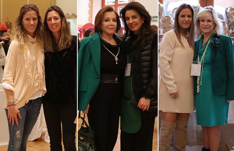 Sharon Fastlicht y Laura Laviada; María Luisa Serna y Tere Cabal; Leslie y Stephanie Fastlicht.