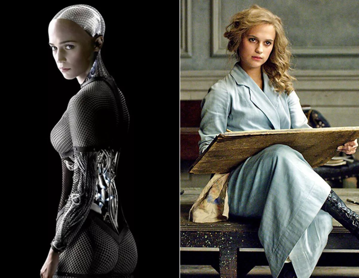 Alicia Vikander en Ex Machina y en The Danish Girl.
