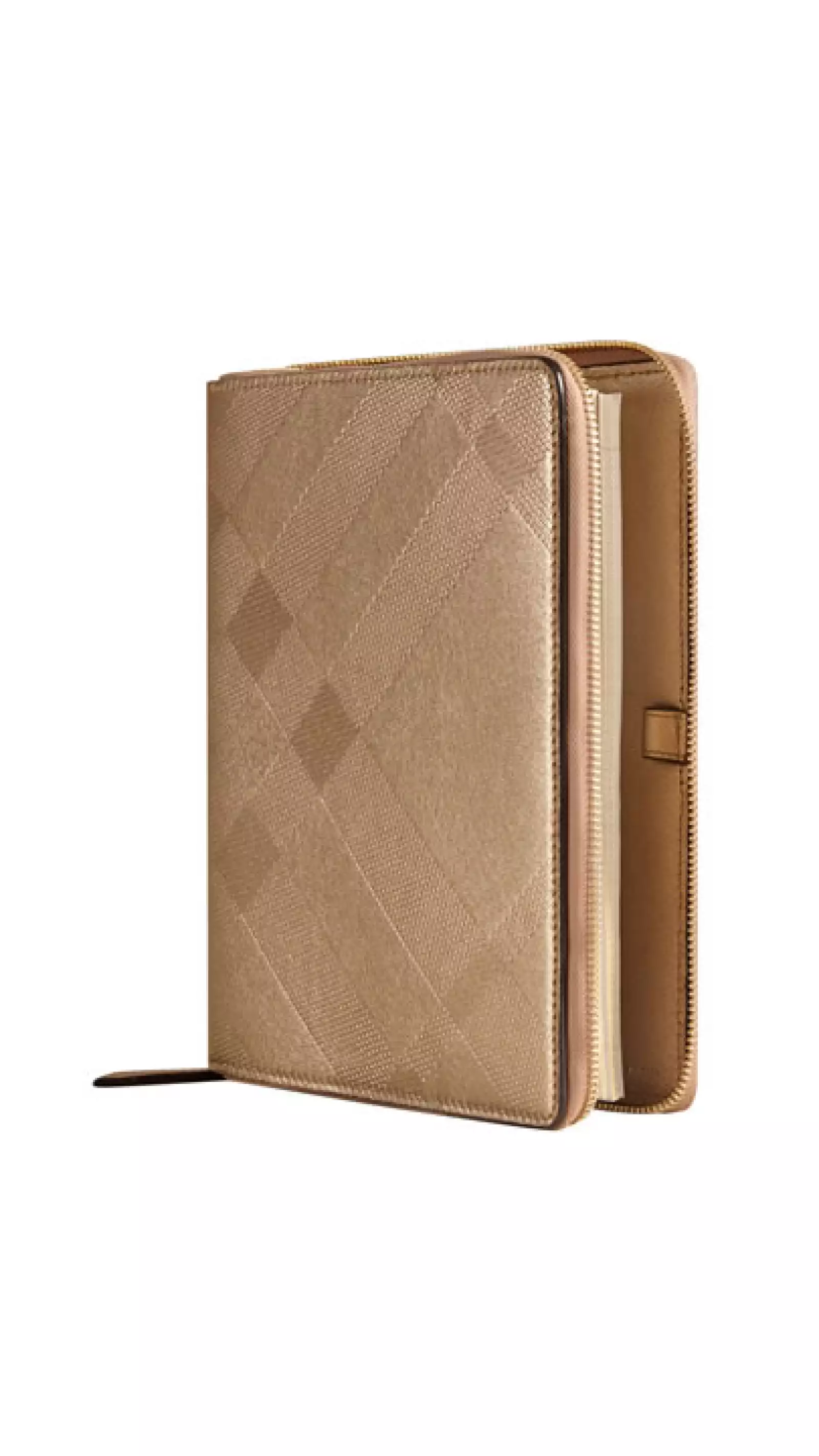 La libreta de Burberry será muy útli y se ve muy presentable.