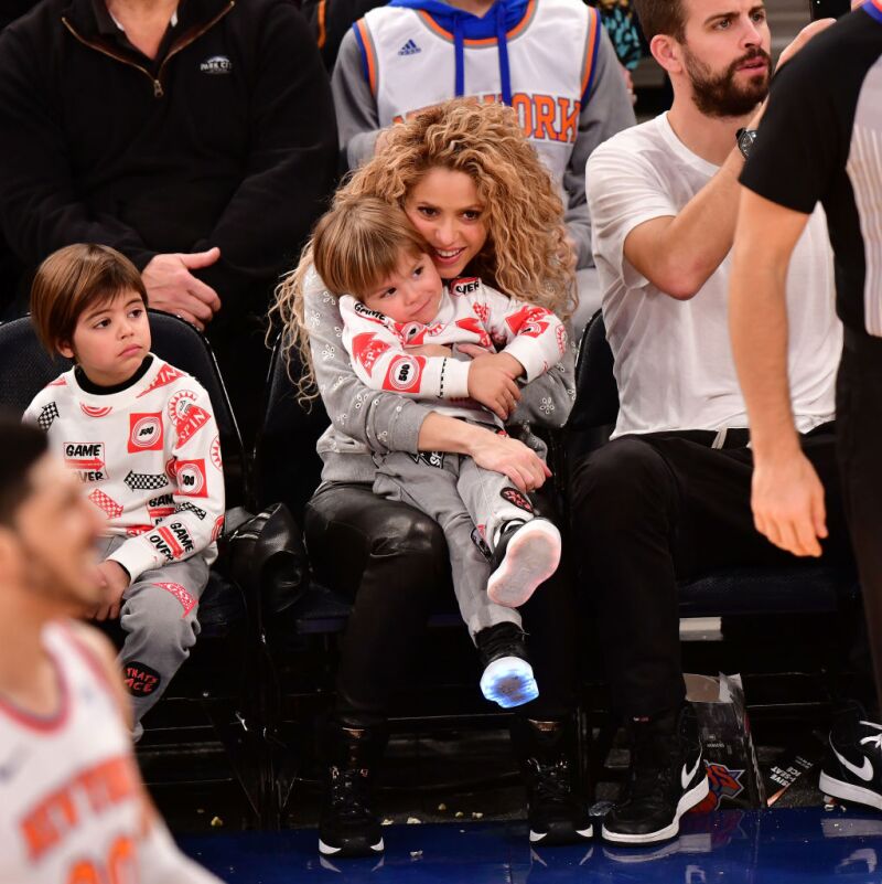 Shakira, Piqué con sus hijos Milan y Sasha