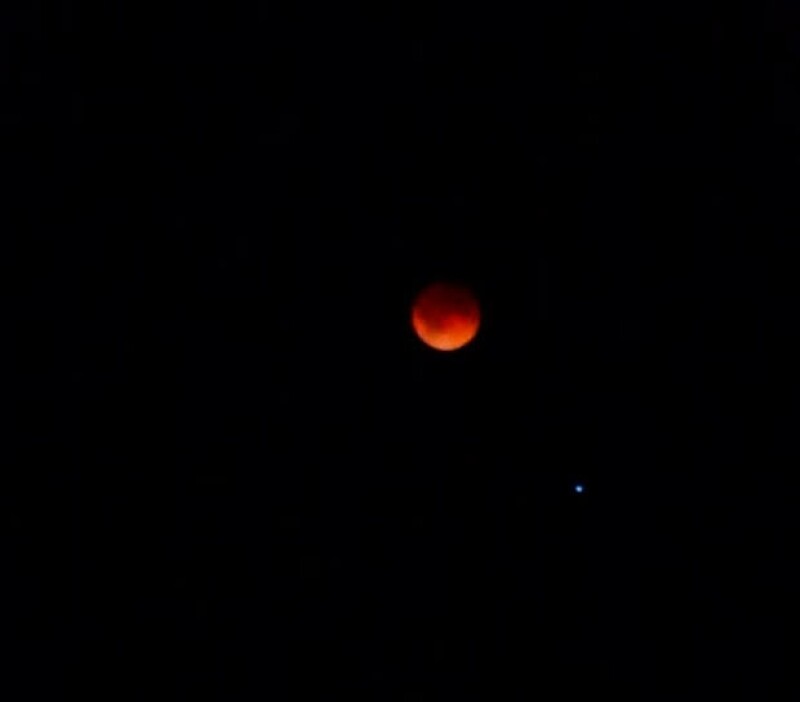 La presidenta del Conaculta compartió varias imágenes de la luna roja.