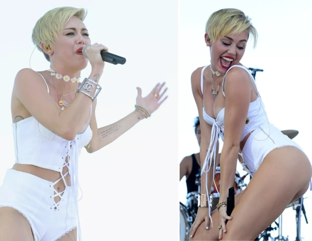 Miley lloró un poco al cantar su nuevo sencillo.