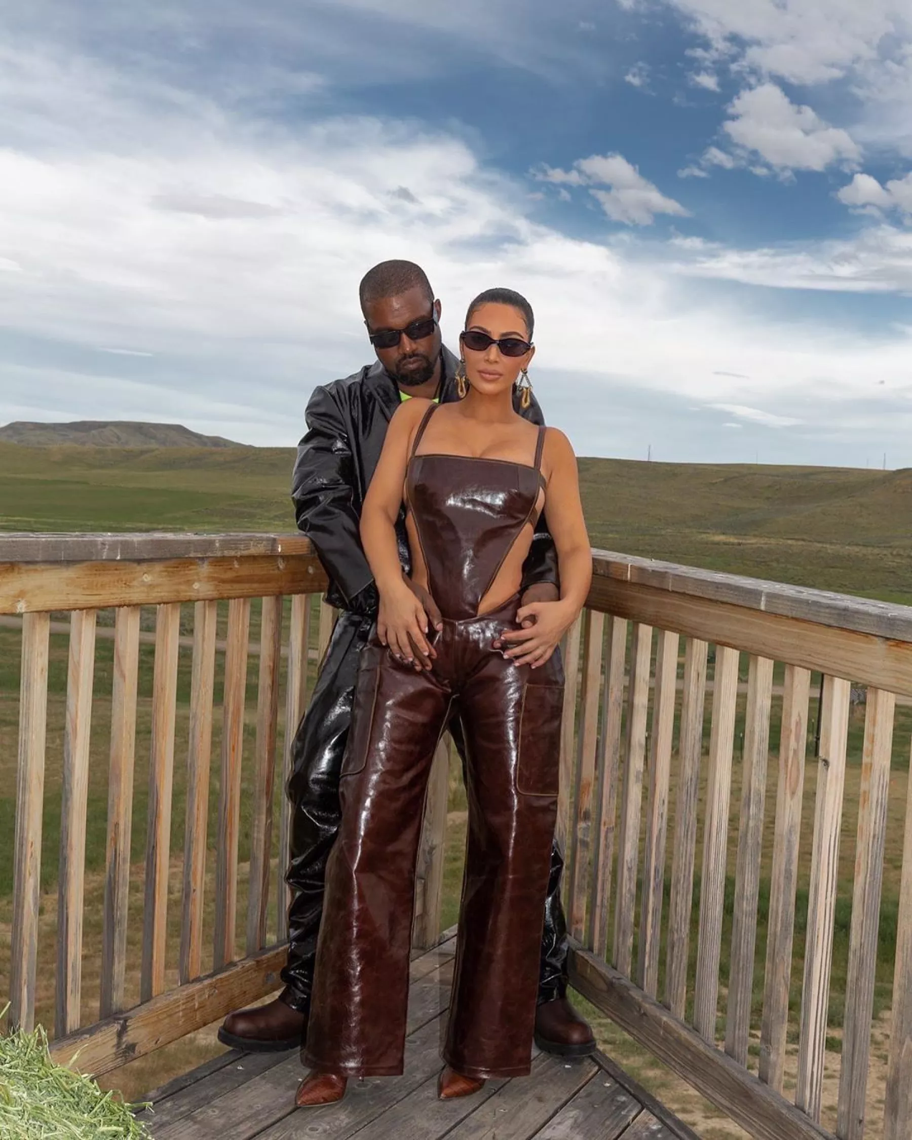 Kanye West y Kim Kardashian.