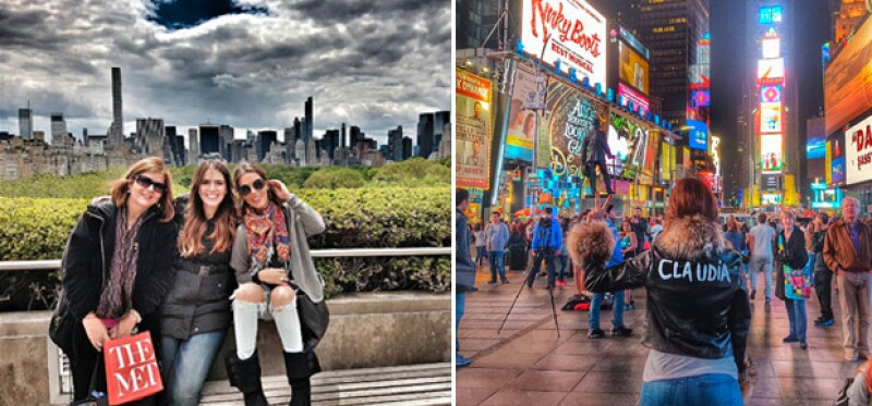 Durante su paso por Nueva York, la actriz mexicana no perdió oportunidad de tomarse una foto en el Met, donde de la forma más casual la ex de Tom Cruise se encuentra de paso.