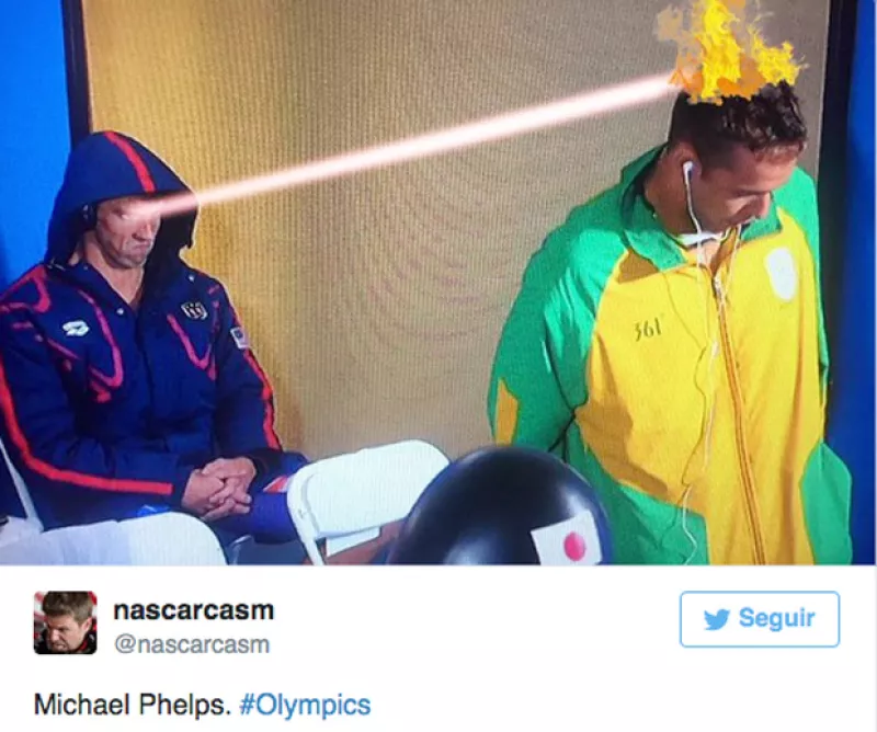 Los Juegos Olímpicos no podían ser la excepción cuando de tomar las cosas con humor se trata, e internet ya reaccionó a un peculiar gesto que hizo el nadador estadounidense.