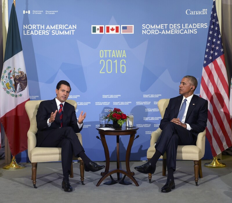 Obama y Peña Nieto conversarán sobre "una serie de asuntos".