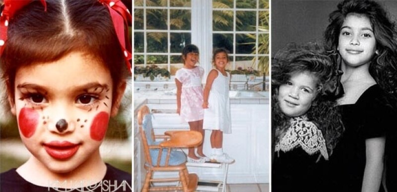 El resto de las Kardashian festejaron a Kim con hermosas fotos de su infancia.