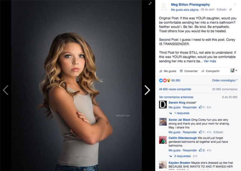 Este es el post que publicó la fotógrafa Meg Britton que se ha hecho viral.