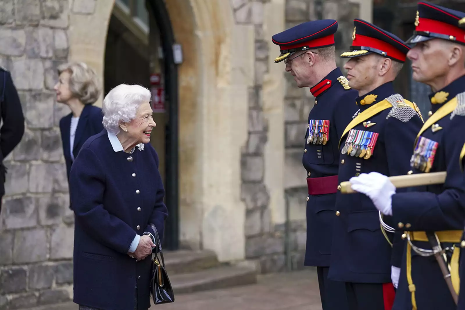 Queen Elizabeth II Meets The Royal Regiment Of Canadian Artillery