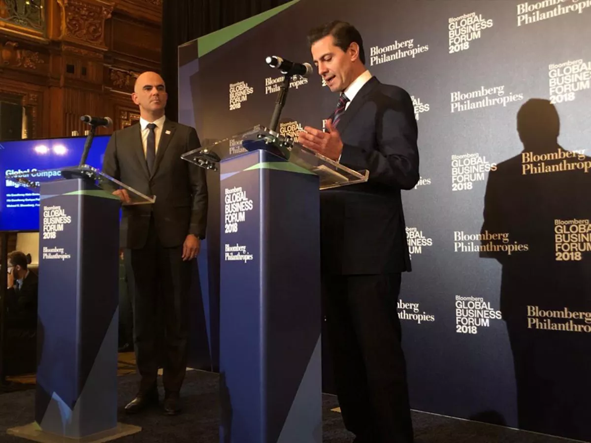 Peña NIeto migrantes Alain Berset ONU