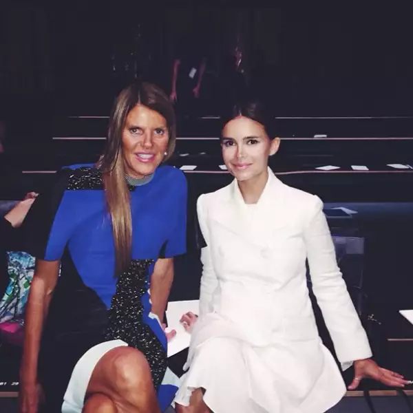 Anna dello Russo @anna_dello_russo: @proenzaschouler show with my beloved @miraduma #sharingpassionforfashion #imwearing @proenzaschouler dress Mira wearing @awake_uk
