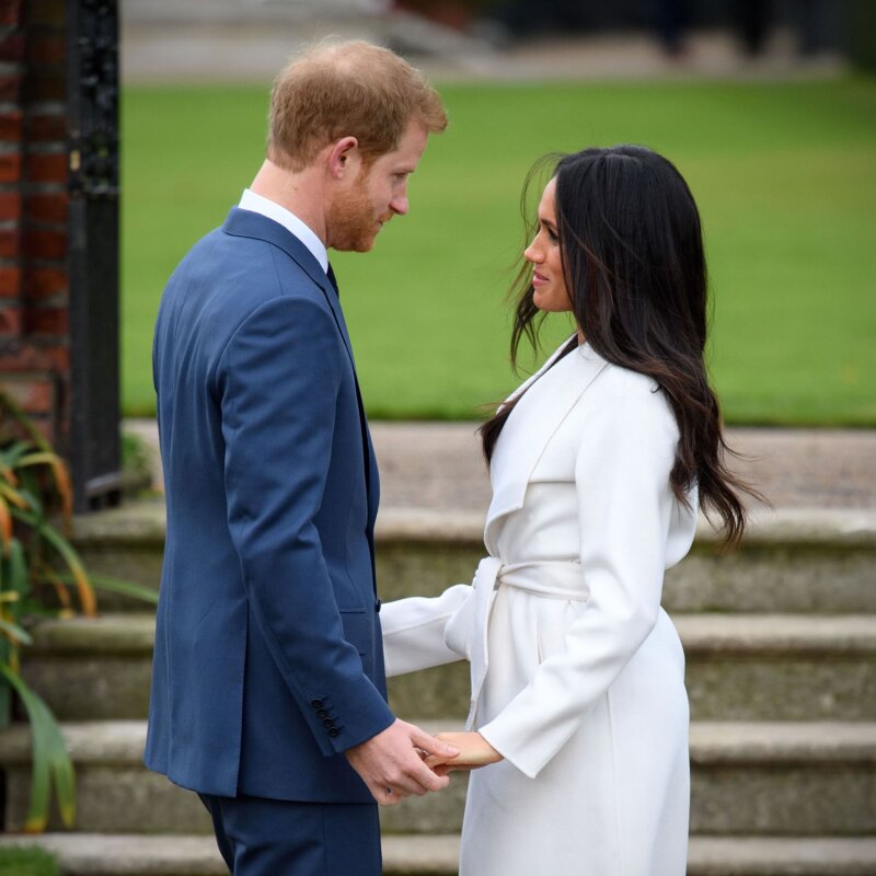 La actriz Meghan Markle y el príncipe Harry