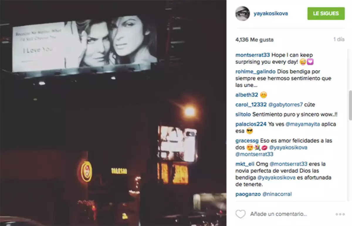 La conductora de Mojoe le dejó un mensaje a Yaya en el post que compartió del panorámico, en el que dice que espera seguir sorprendiéndola.