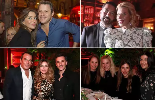 Edith Serrano y Alfi Gatica; Beatriz Pasquel y Pblo Moctezuma; Eugenio López, Issabela Camil y Sergio Mayer; MIchelle Smeke, Ariela Guindi, Claudia Schmidt y Eva Saba.