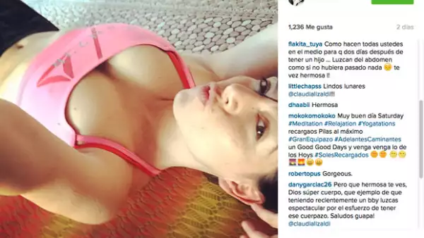 La conductora ha recuperado su figura y prueba de ello es la foto que publicó en su Instagram en la que, con un abdomen súper fit, deja ver que los días de kilos extra por el embarazo quedaron atrás.